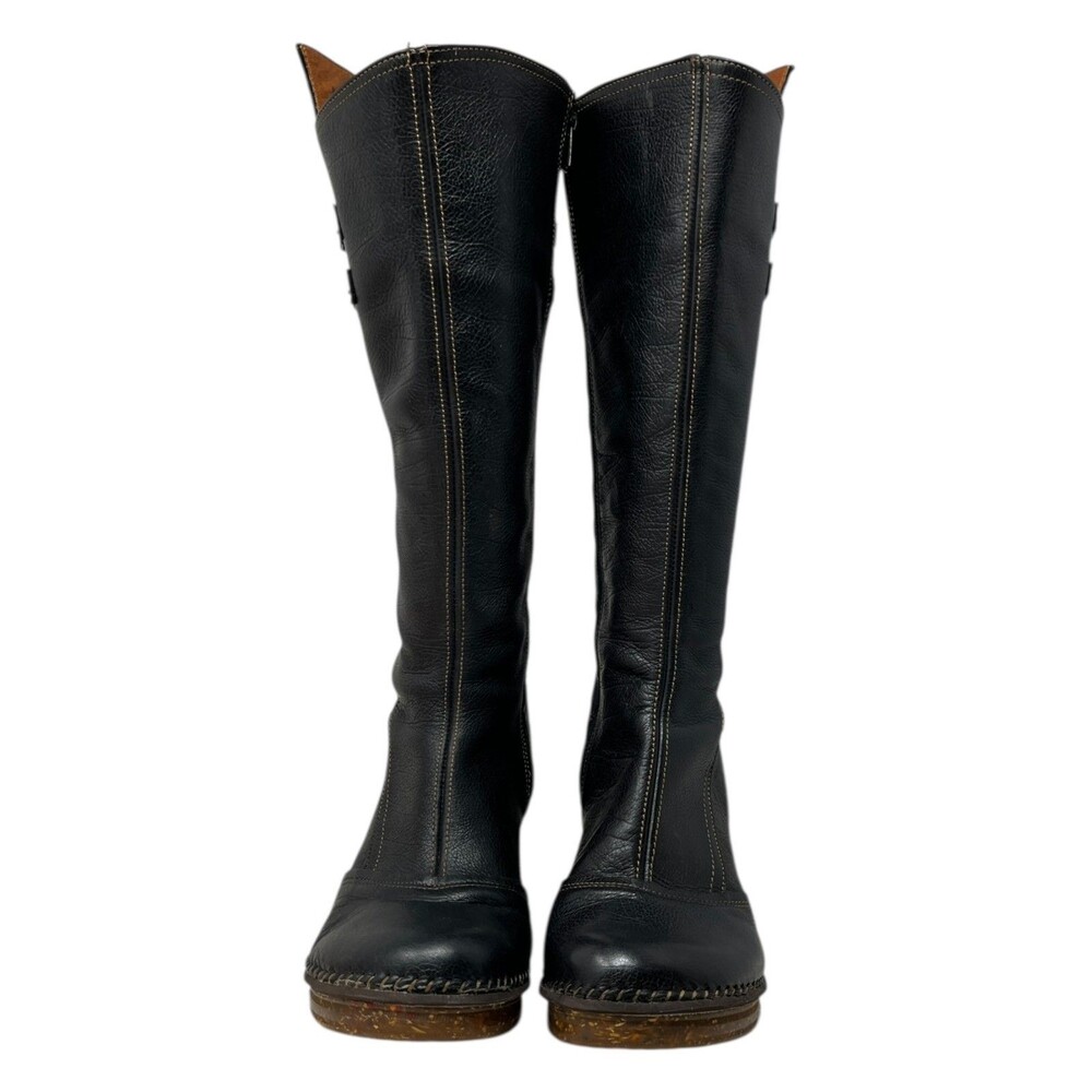 Vtg ART. The Art Company Knee-High Boots Women's Size 10 US 41 EU Black Leather - Picture 3 of 9